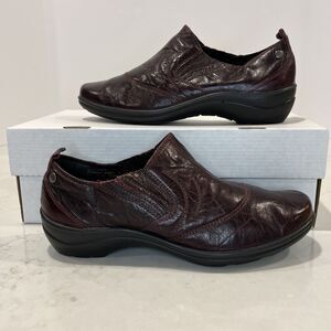 ROMIKA Citylight Maroon Leather Low Heel Slip On Loafer Shoes‎ Size 37 US 6-6.5